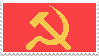 stamp with a hammer and sickle